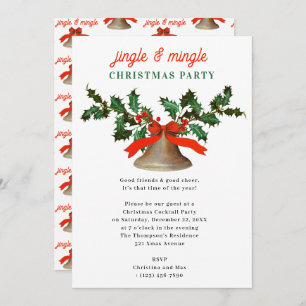 Jingle and Mingle Holiday Christmas Party Invitation