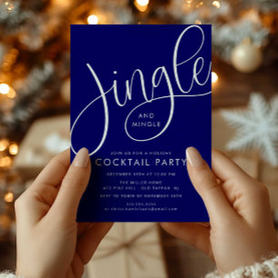 Jingle and Mingle Holiday Cocktail Party Invitation