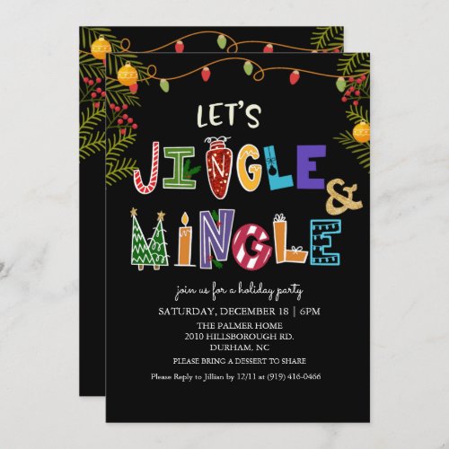 Jingle and Mingle Holiday Invitation