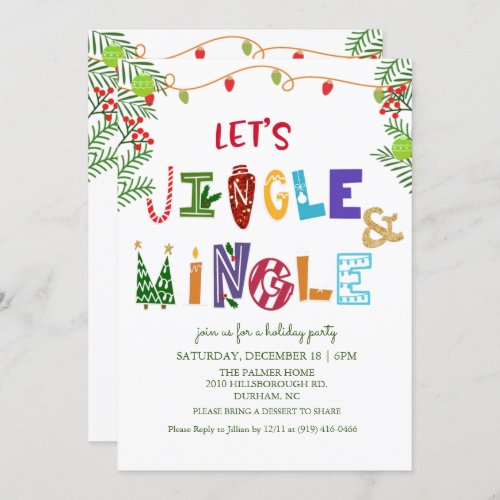 Jingle and Mingle Holiday Invitation