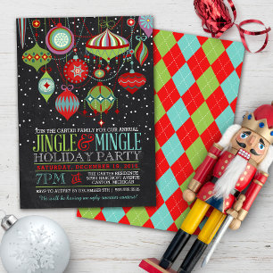 Jingle and Mingle Holiday Party Christmas Party Invitation