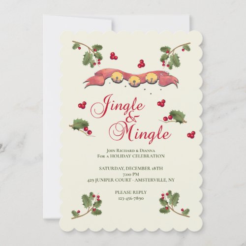 Jingle and Mingle Holiday Party Invitation