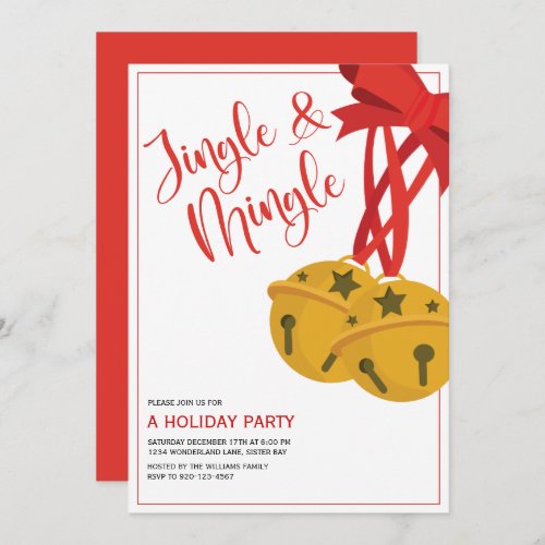 Jingle and Mingle Holiday Party Invitation