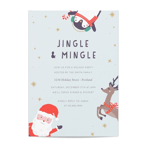 Jingle and Mingle Holiday Party Invitation