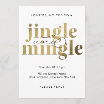 Jingle And Mingle | Holiday Party Invitations by OakStreetPress at Zazzle