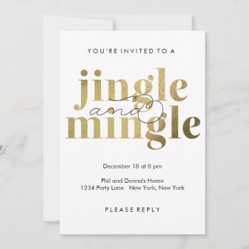Jingle And Mingle | Holiday Party Invitations by OakStreetPress at Zazzle
