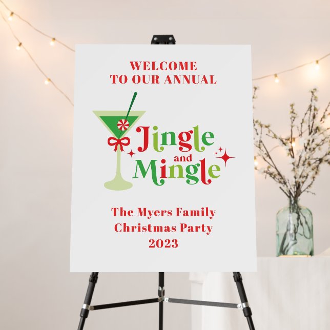 Jingle and mingle welcome sign (In Situ (Stand))