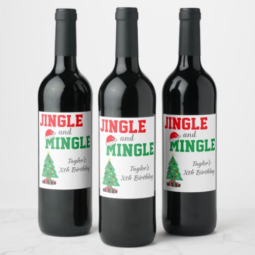 Jingle And Mingle Wine Label