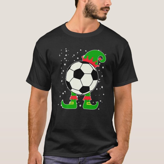 Jingle Ballers Christmas Soccer Ball Xmas Elf Squa T-Shirt (Front)