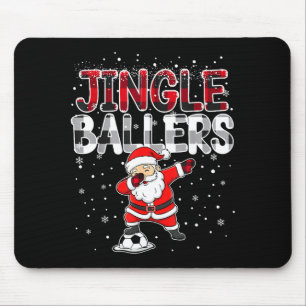 Jingle Ballers Santa Football Christmas Soccer Pla Mouse Pad
