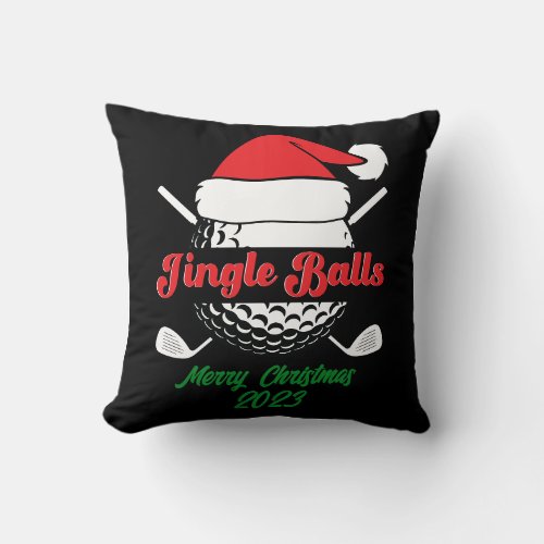 Jingle Balls Funny Named Quirky Golf Throw Pillow