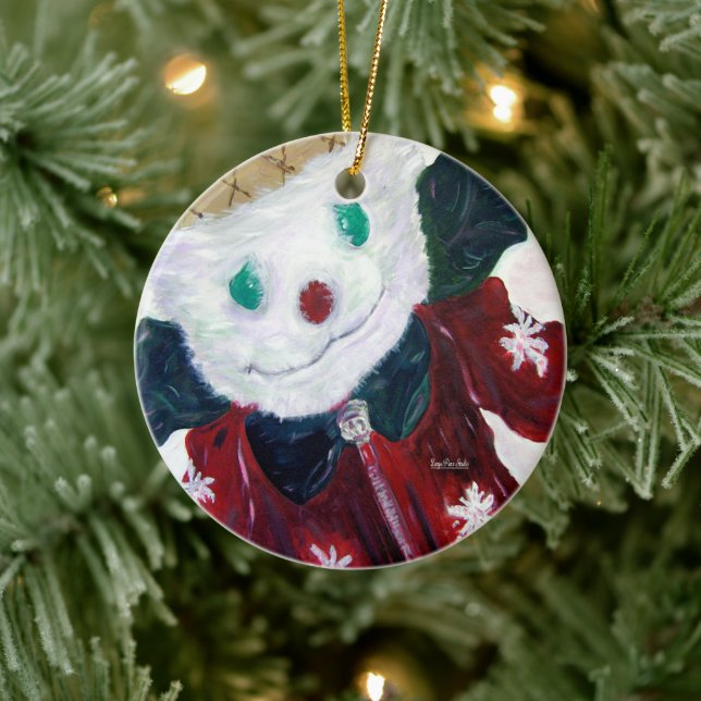 Jingle Bear Ceramic Ornament (Tree)