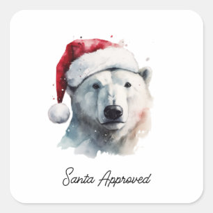 Jingle Bear Joy, custom Square Sticker