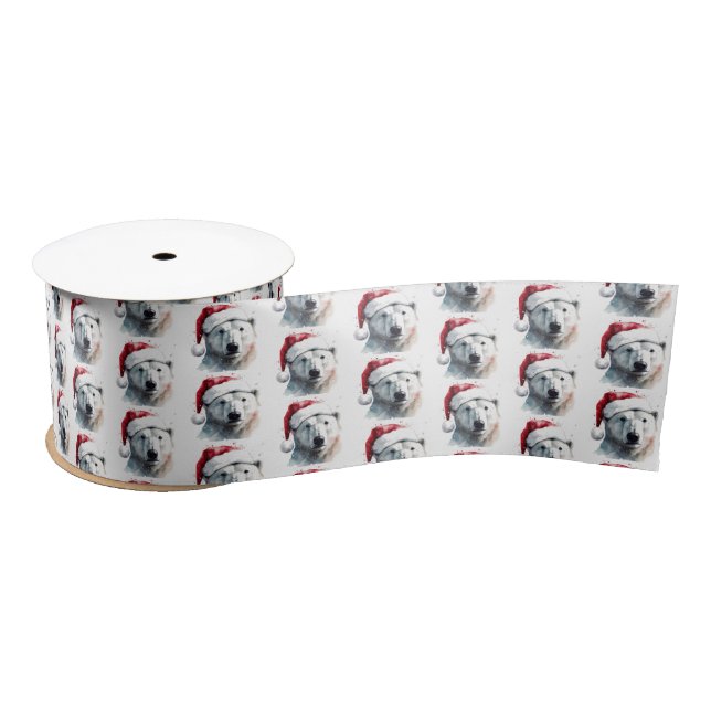 Jingle Bear Joy Satin Ribbon (Spool)