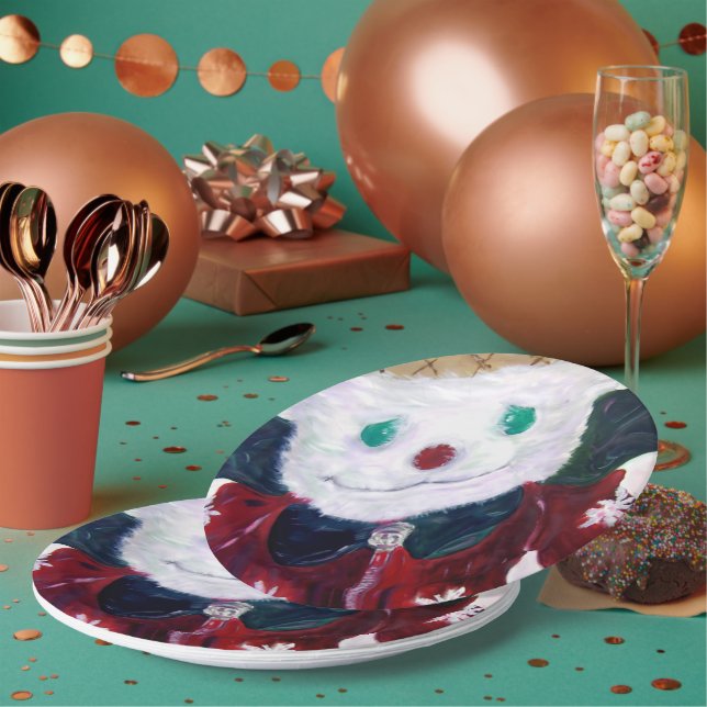 Jingle Bear Paper Plates (Multi)