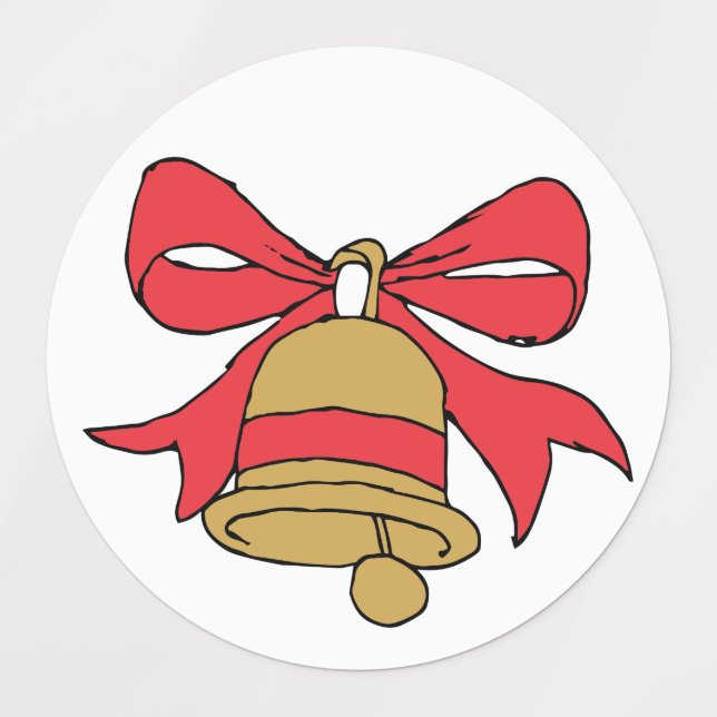 Jingle Bell Cartoon Christmas Bells Clipart Clip Labels (Design 1)