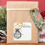 Jingle Bell Christmas Gift Tag Sticker<br><div class="desc">The perfect little peel and stick addition to your Christmas gift wrapping. Please take note: due to the glossy finish on these great stickers,  we suggest using a Sharpie marker when writing on them,  instead of a ballpoint pen.</div>