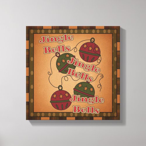 Jingle Bell Christmas Holiday Canvas