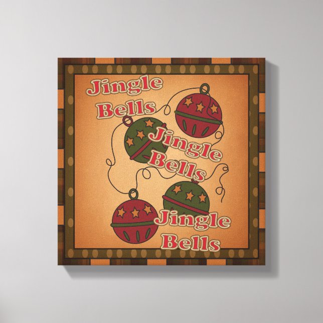 Jingle Bell Christmas Holiday Canvas (Front)