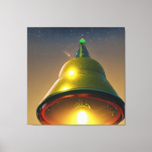 Jingle Bell Christmas UFO Canvas Print