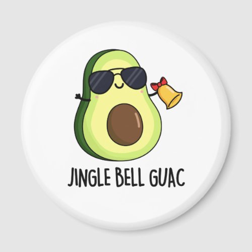 Jingle Bell Guac Funny Avocado Pun  Magnet