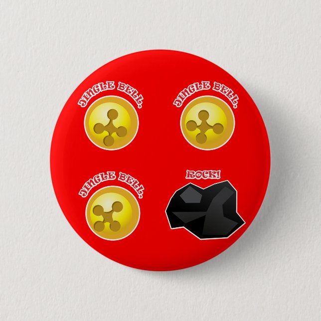 Jingle Bell, Jingle Bell, Jingle Bell, Rock! Button (Front)
