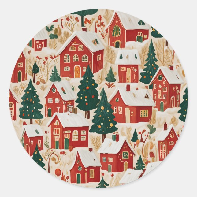 Jingle Bell Jubilee Classic Round Sticker (Front)
