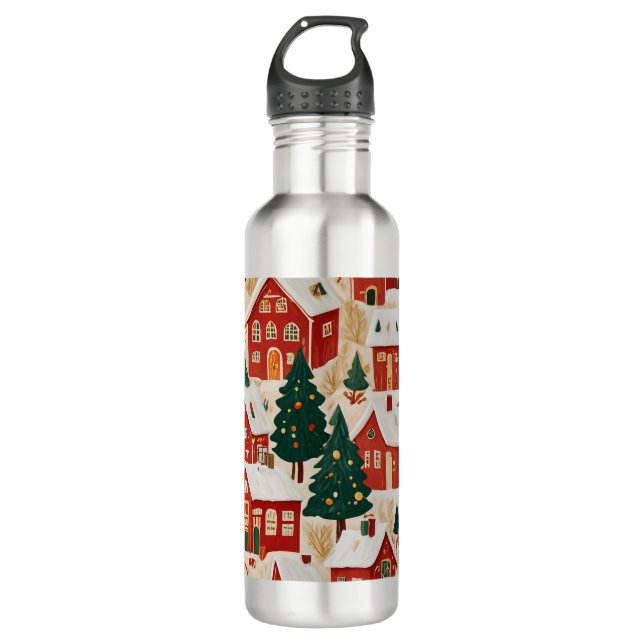 Jingle Bell Jubilee Stainless Steel Water Bottle (Front)