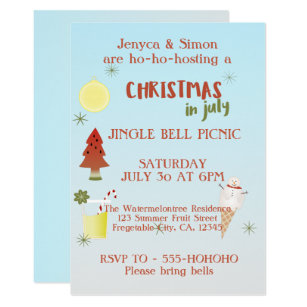in july christmas invitations zazzle