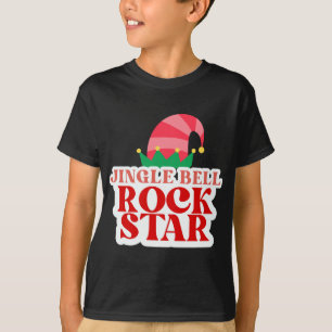 Jingle Bell Rock Star Black Christmas Toddler T Sh T-Shirt