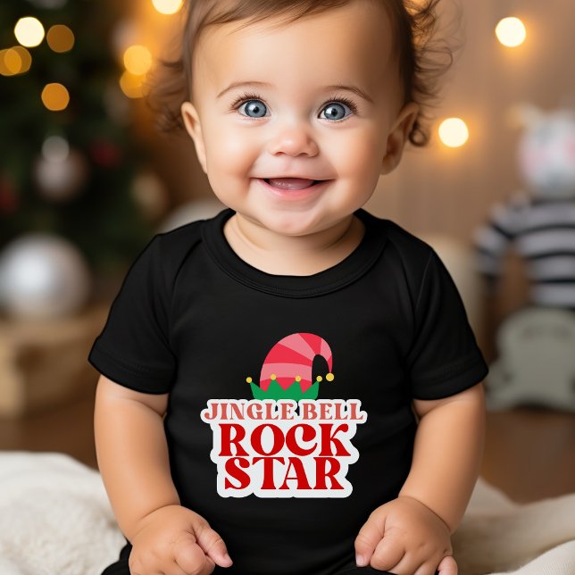 Jingle Bell Rock Star Black Christmas Toddler T-shirt (Creator Uploaded)