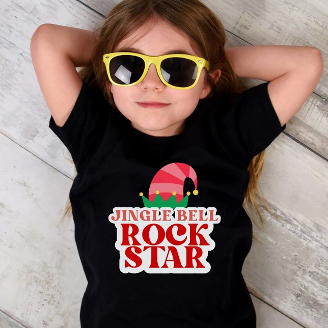 Jingle Bell Rock Star, Christmas Girls Jersey T-Shirt (Creator Uploaded)