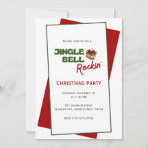 Jingle Bell Rockin' Christmas Party Invitation