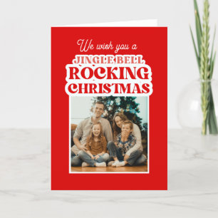 Jingle Bell Rocking Red Christmas Holiday Card