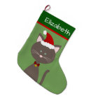 Jingle Bell Santa Gray Kitty