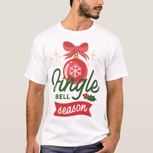 Jingle Bell Season Christmas Holiday Xmas T_Shirt