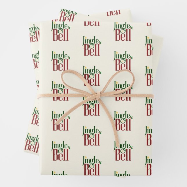 Jingle Bell Wrapping Paper Sheets (In situ)