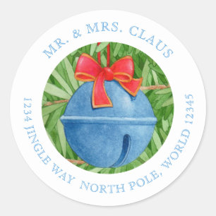 JINGLE BELLS 1.5" Round Return Address Labels