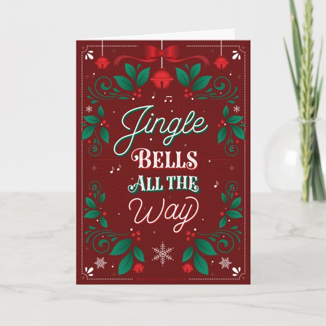 Jingle Bells All The Way Christmas Greeting Card (Front)