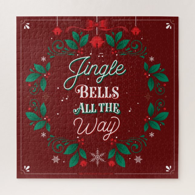 Jingle Bells All The Way Christmas Puzzle (20x20) (Vertical)