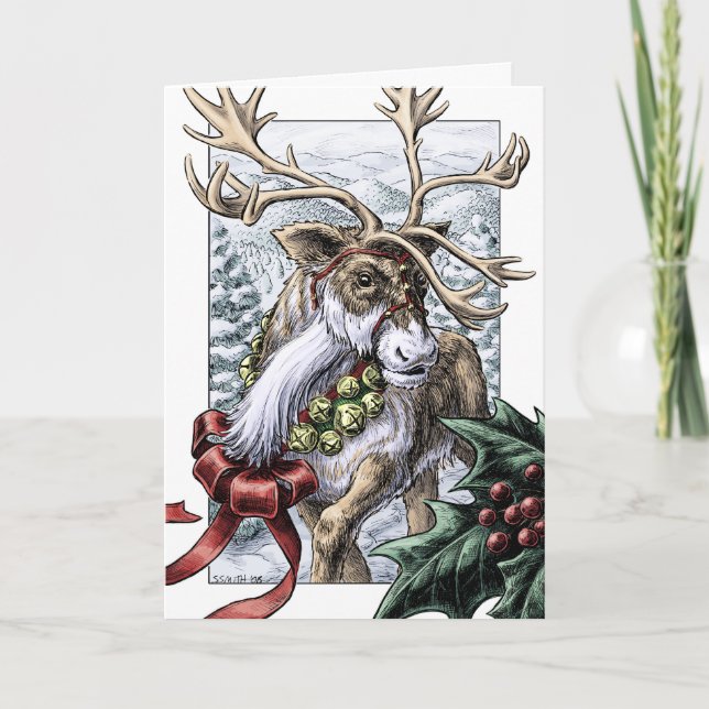 "Jingle Bells" Christmas cards with editable text (Front)