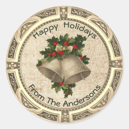 Jingle Bells Christmas Classic Round Sticker