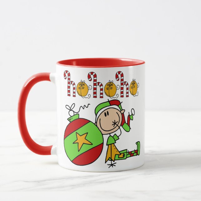 Jingle Bells Christmas Holiday Elf Mug (Left)