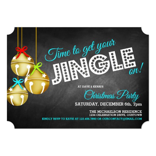Jingle Bells Christmas Party Invitation