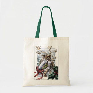 "Jingle Bells" Christmas reindeer tote bag