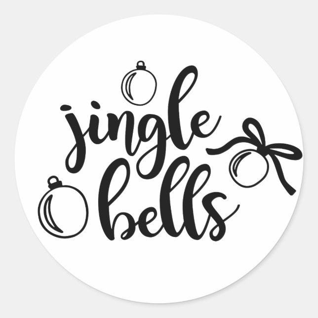 Jingle bells Christmas sticker (Front)