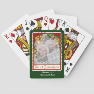 Jingle Bells Christmas Wishes Add-A-Photo Frame Poker Cards