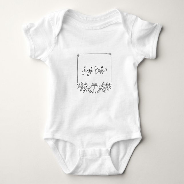 Jingle bells dress design for baby baby bodysuit (Front)