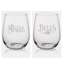 Jingle Bells Elegant Christmas Typography Pair