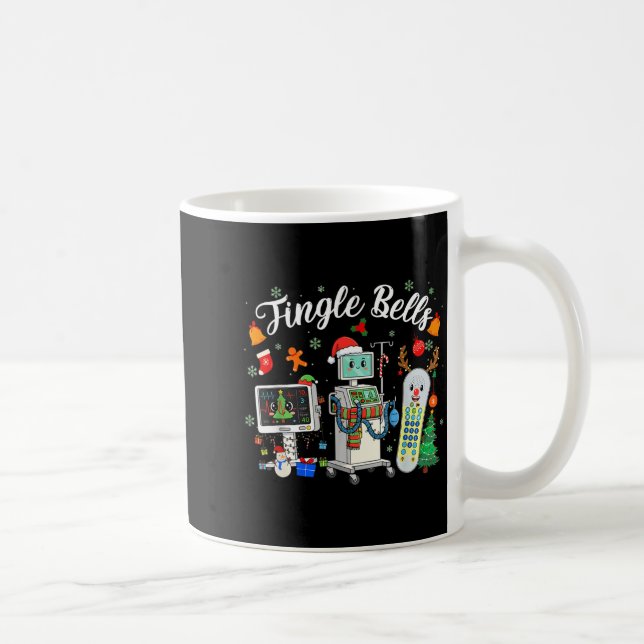 Jingle Bells Er Nurse Funny Christmas Tech Nursing Coffee Mug (Right)